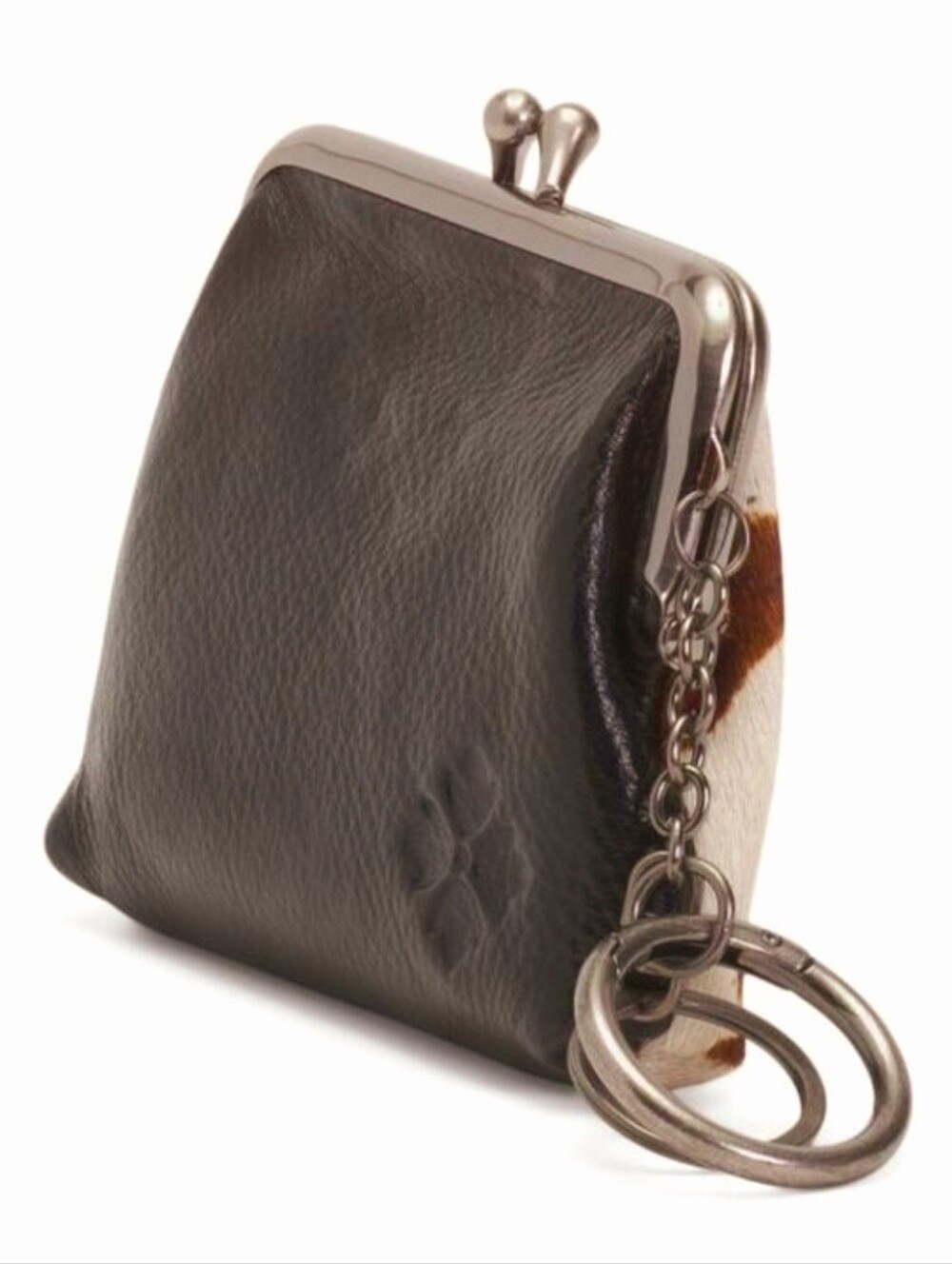 Patricia Nash Cavalino Cowhide Kiss-Lock Coin Keyring